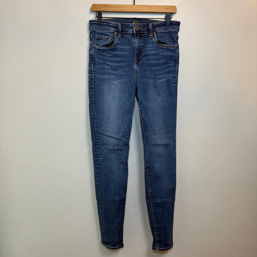 KUT from the Kloth High Rise Toothpick Skinny Jeans Blue Medium Wash Size 8 Long